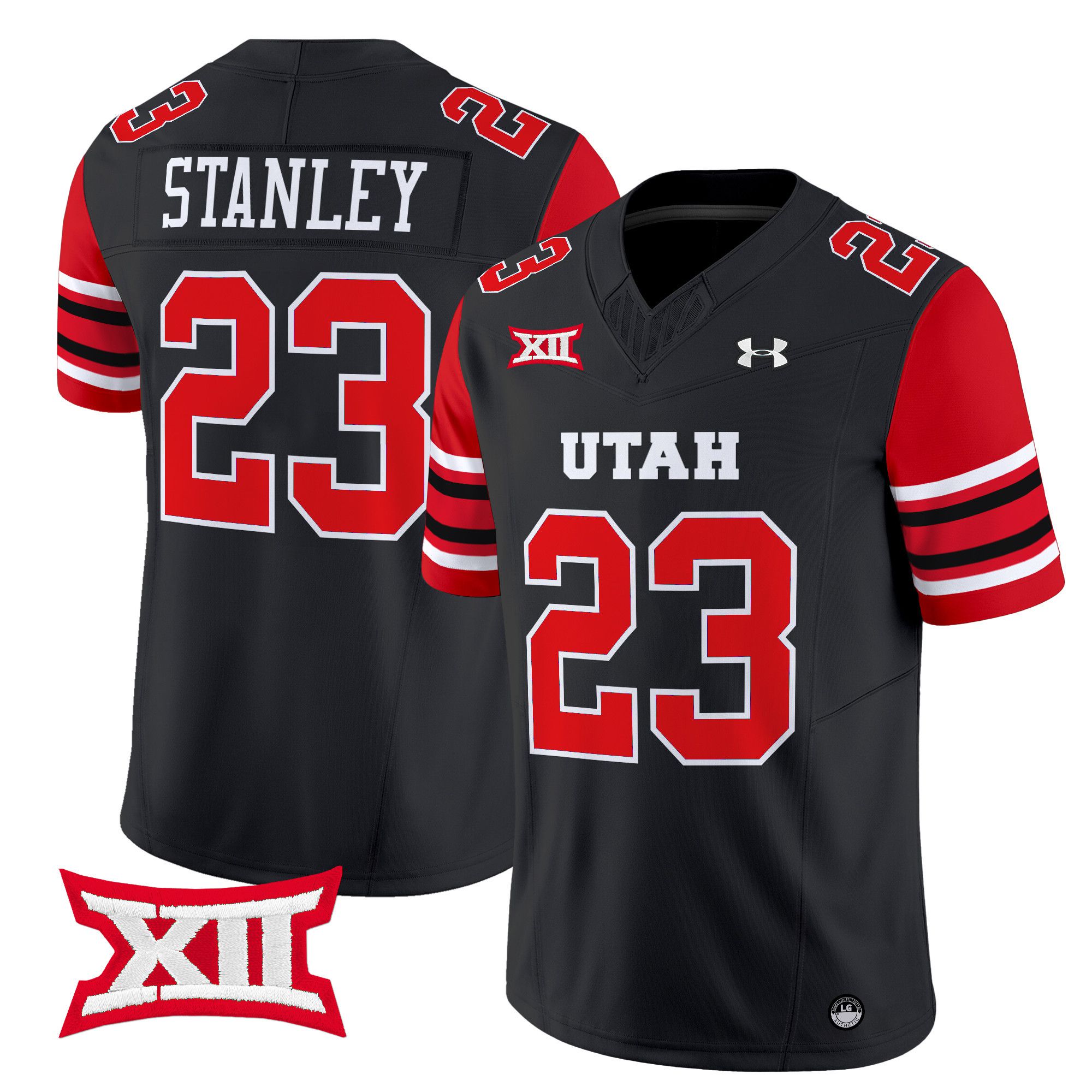 Men Utah Utes 23 Stanley Black 2024 Vapor Limited NCAA Jersey